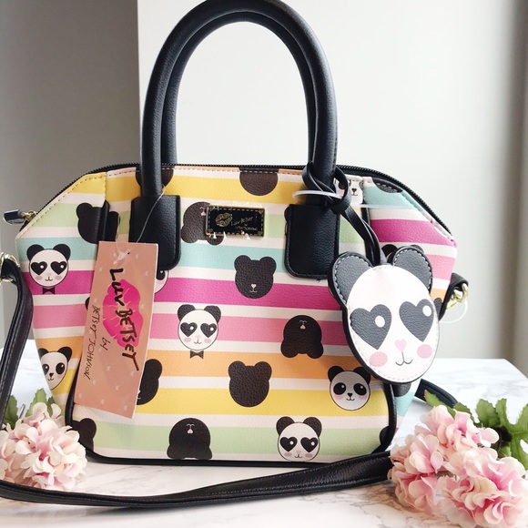 Betsey Johnson Handbags - Betsey Johnson Rainbow Panda Satchel Bag
